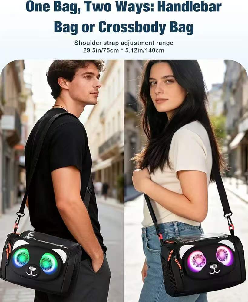 Handlebar bag used as a crossbody bag