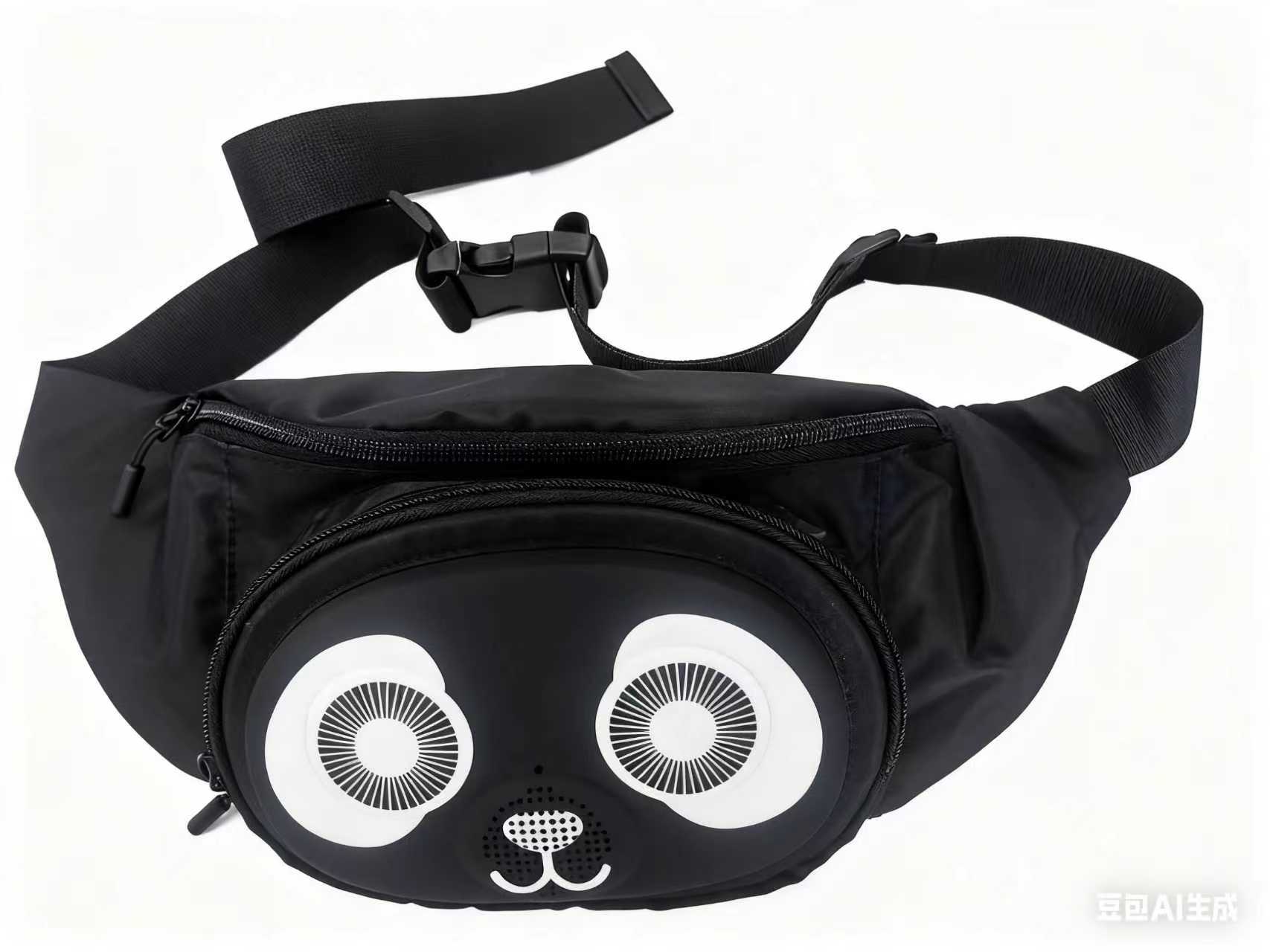 Waist bag with white panda eyes